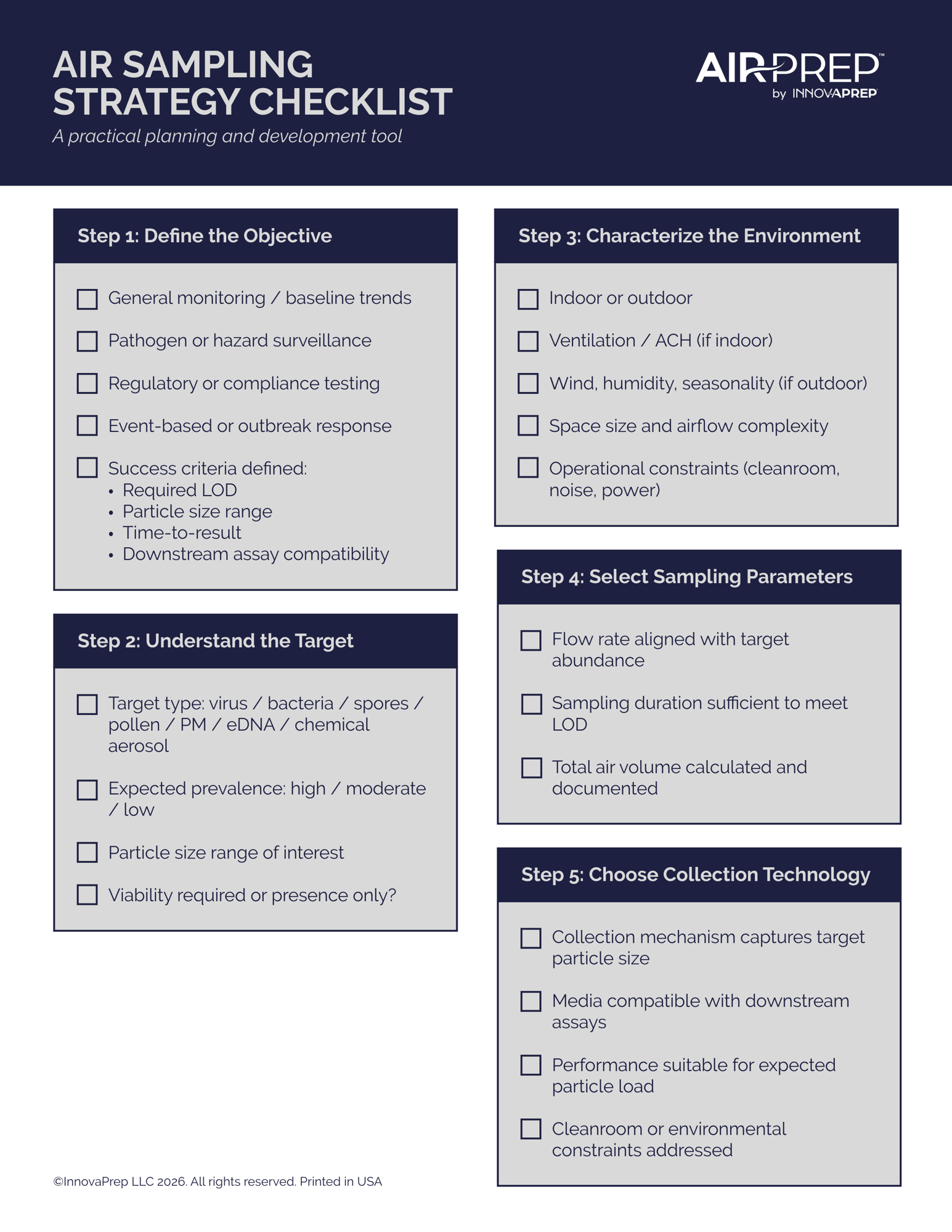 Air Sampling Strategy Checklist-1 Air Sampling Strategy Checklist-1